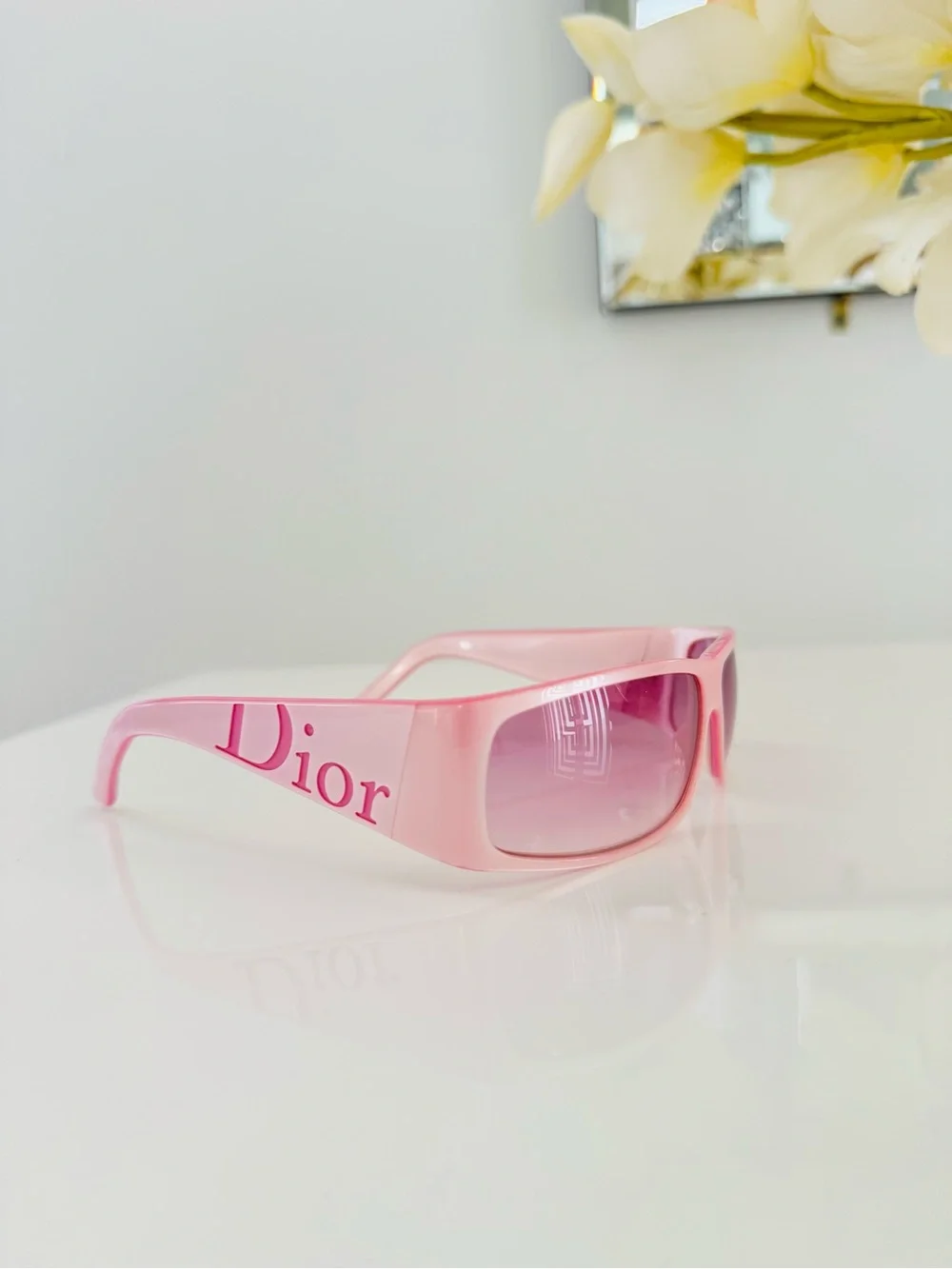 RARE🍒Christian DIOR Your Dior pink logo Y2K sunglasses John Galliano Era.